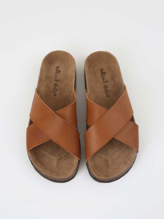 Criss Cross Leather Sandals